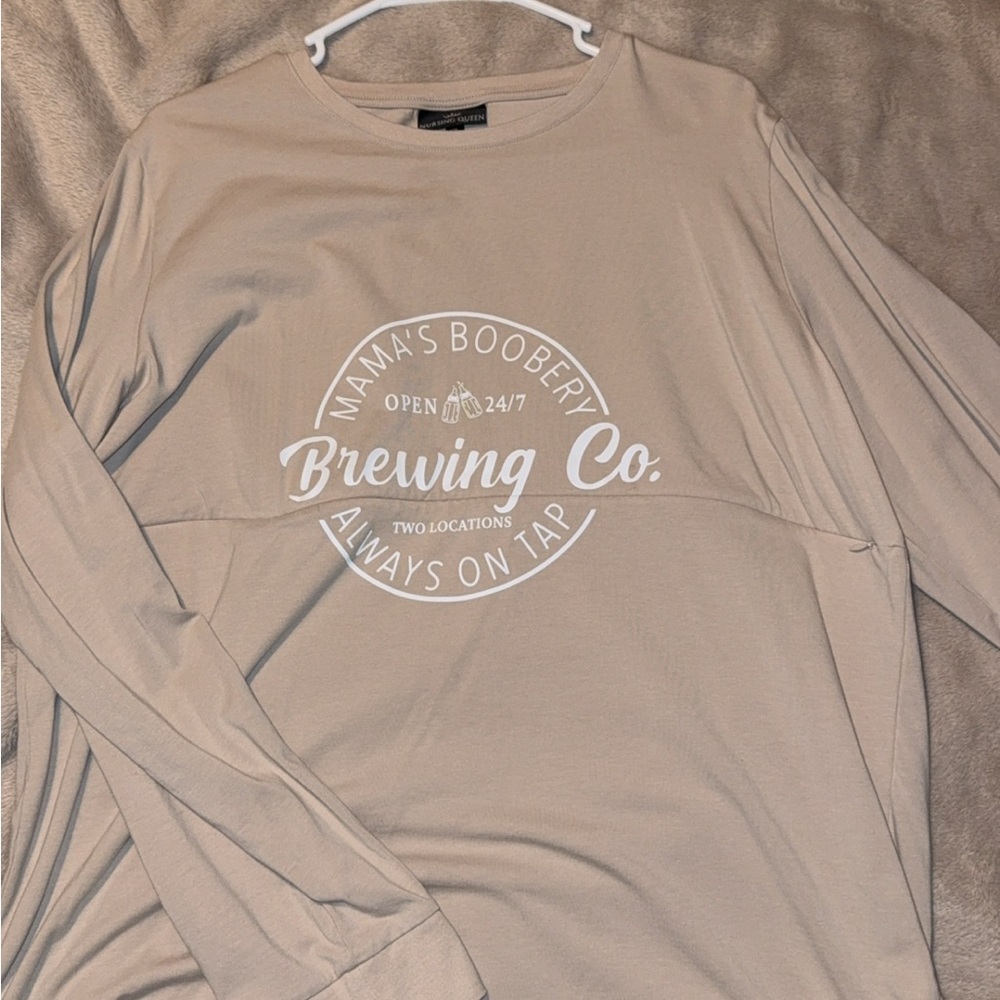 Nursing Queen Tan Long Sleeve Tee